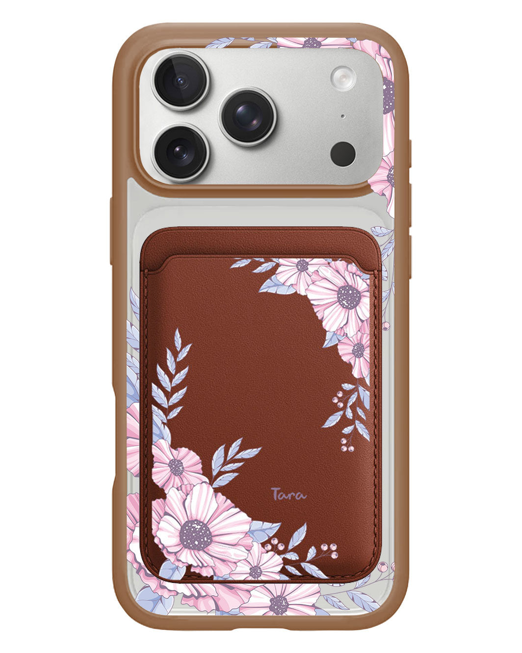 iPhone Magnetic Wallet Case - Pink Blossom