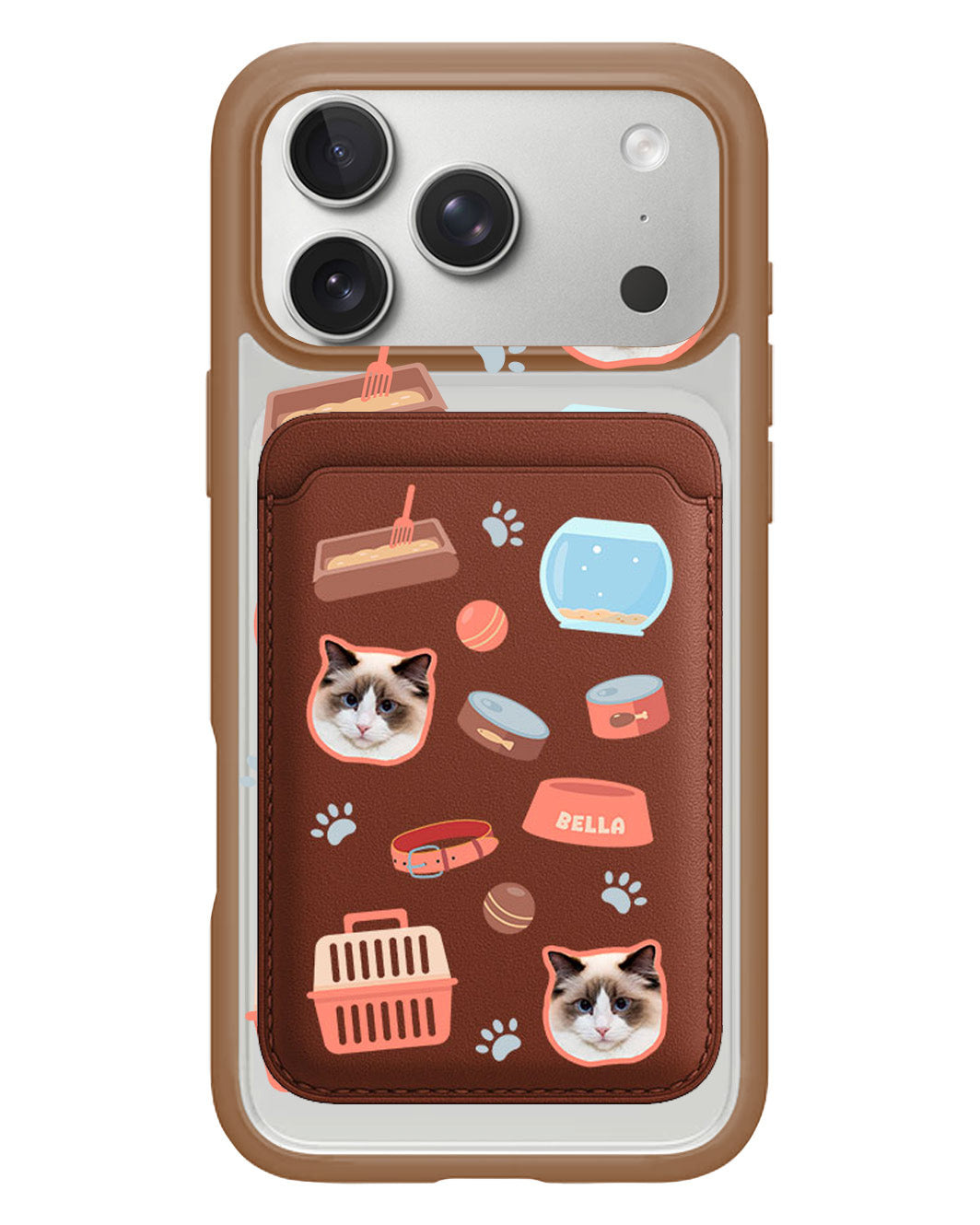iPhone Magnetic Wallet Case - Pet Grid Kitty Cozy Corner