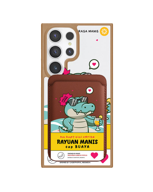 Android Magnetic Wallet Case - Cap Buaya