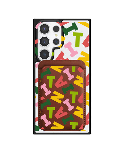 Android Magnetic Wallet Case - Scattered Monogram 3.0