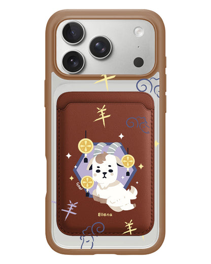 iPhone Magnetic Wallet Case - Goat (Chinese Zodiac / Shio)