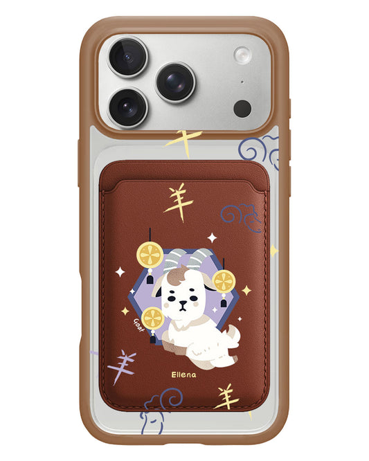 iPhone Magnetic Wallet Case - Goat (Chinese Zodiac / Shio)