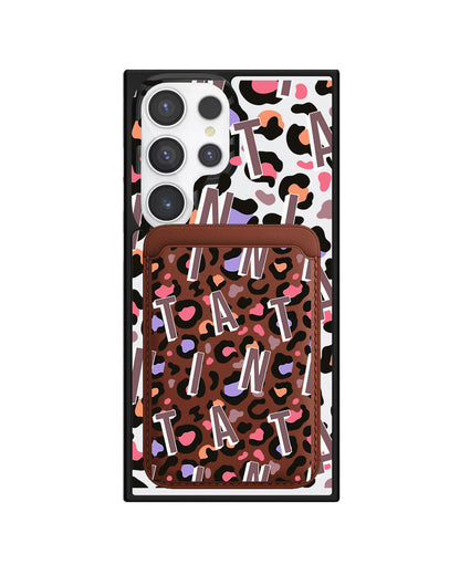 Android Magnetic Wallet Case - Leopard Monogram 5.0