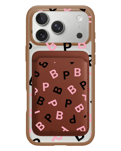 iPhone Magnetic Wallet Case - Blackpink Monogram