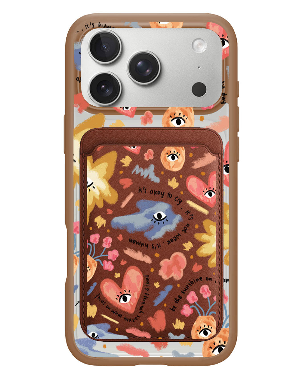 iPhone Magnetic Wallet Case - Abstract Lovers