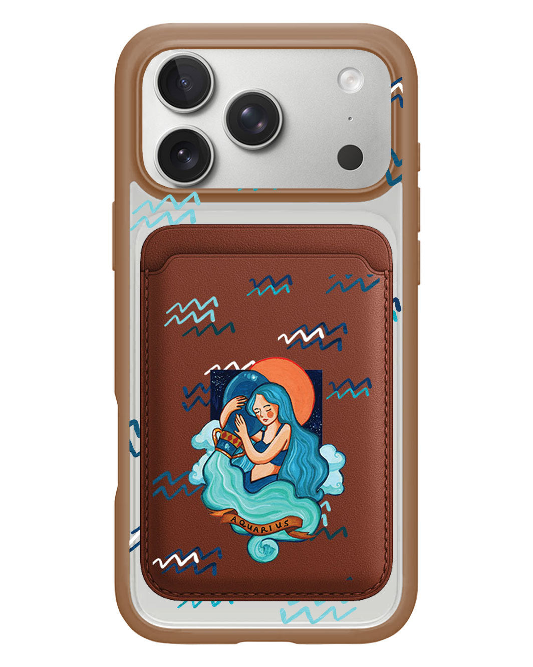 iPhone Magnetic Wallet Case - Aquarius