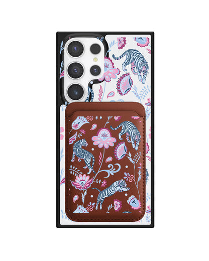 Android Magnetic Wallet Case - Tiger & Floral 3.0