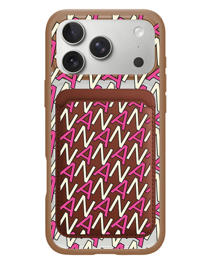 iPhone Magnetic Wallet Case - Initial Monogram 6.0