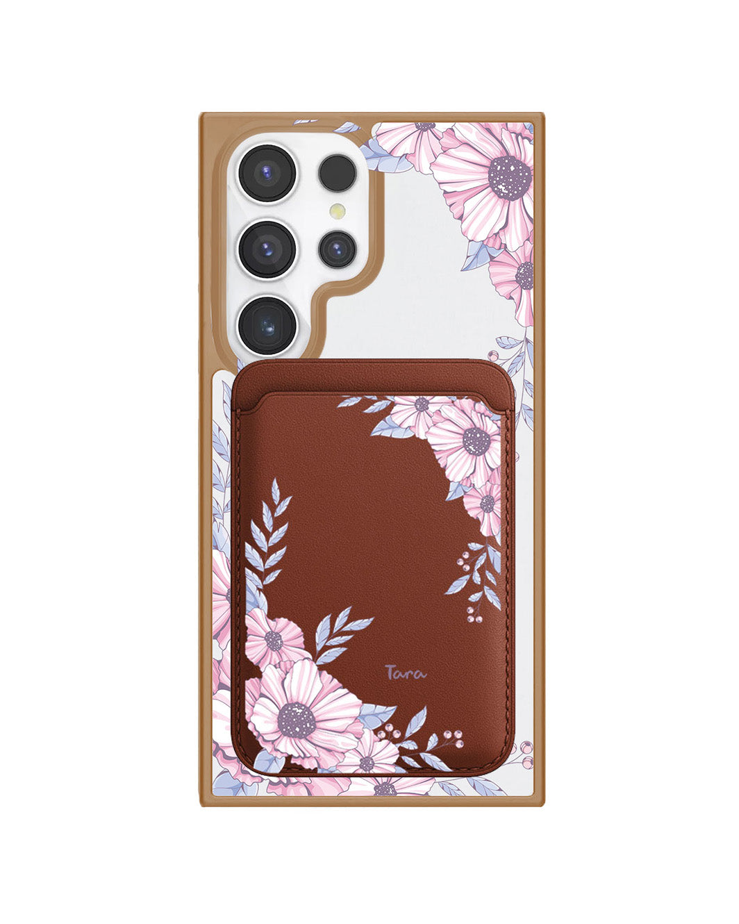 Android Magnetic Wallet Case - Pink Blossom