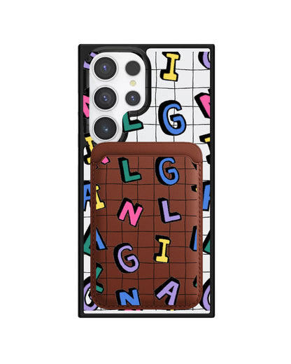 Android Magnetic Wallet Case - Playful Monogram 2.0