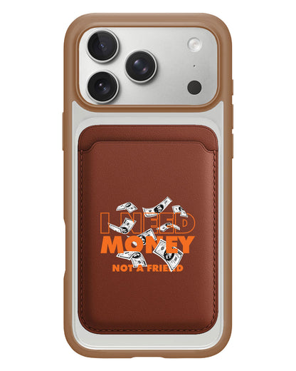 iPhone Magnetic Wallet Case - Money Better Than Friend