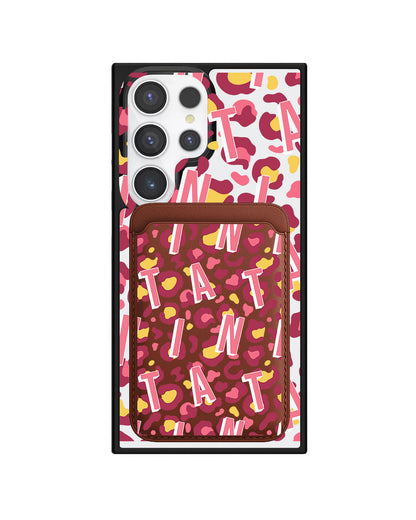 Android Magnetic Wallet Case - Leopard Monogram 3.0