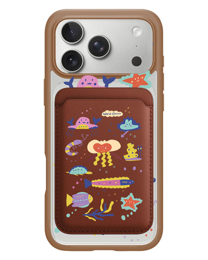 iPhone Magnetic Wallet Case - Ocean World