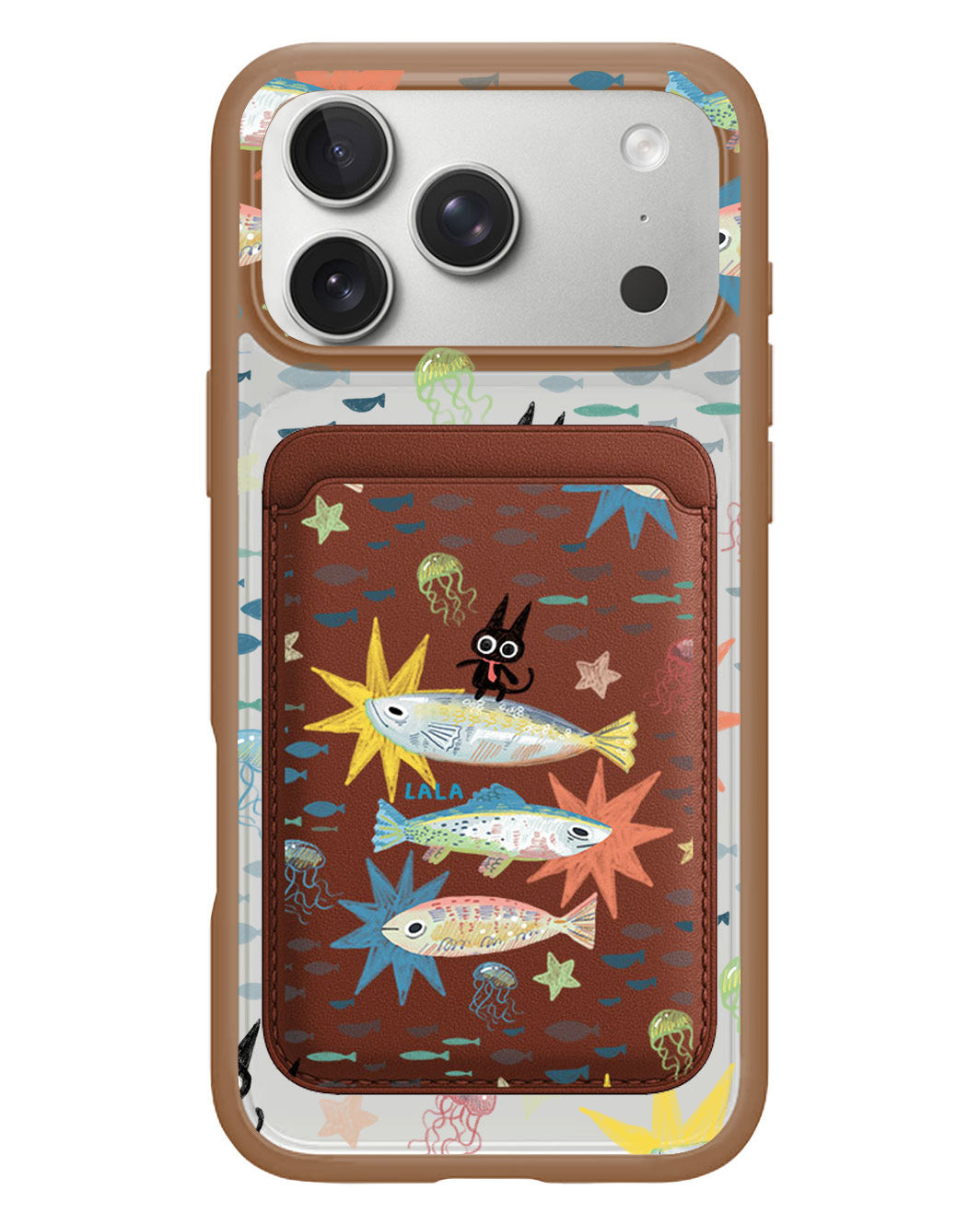 iPhone Magnetic Wallet Case - The Fish Surfer