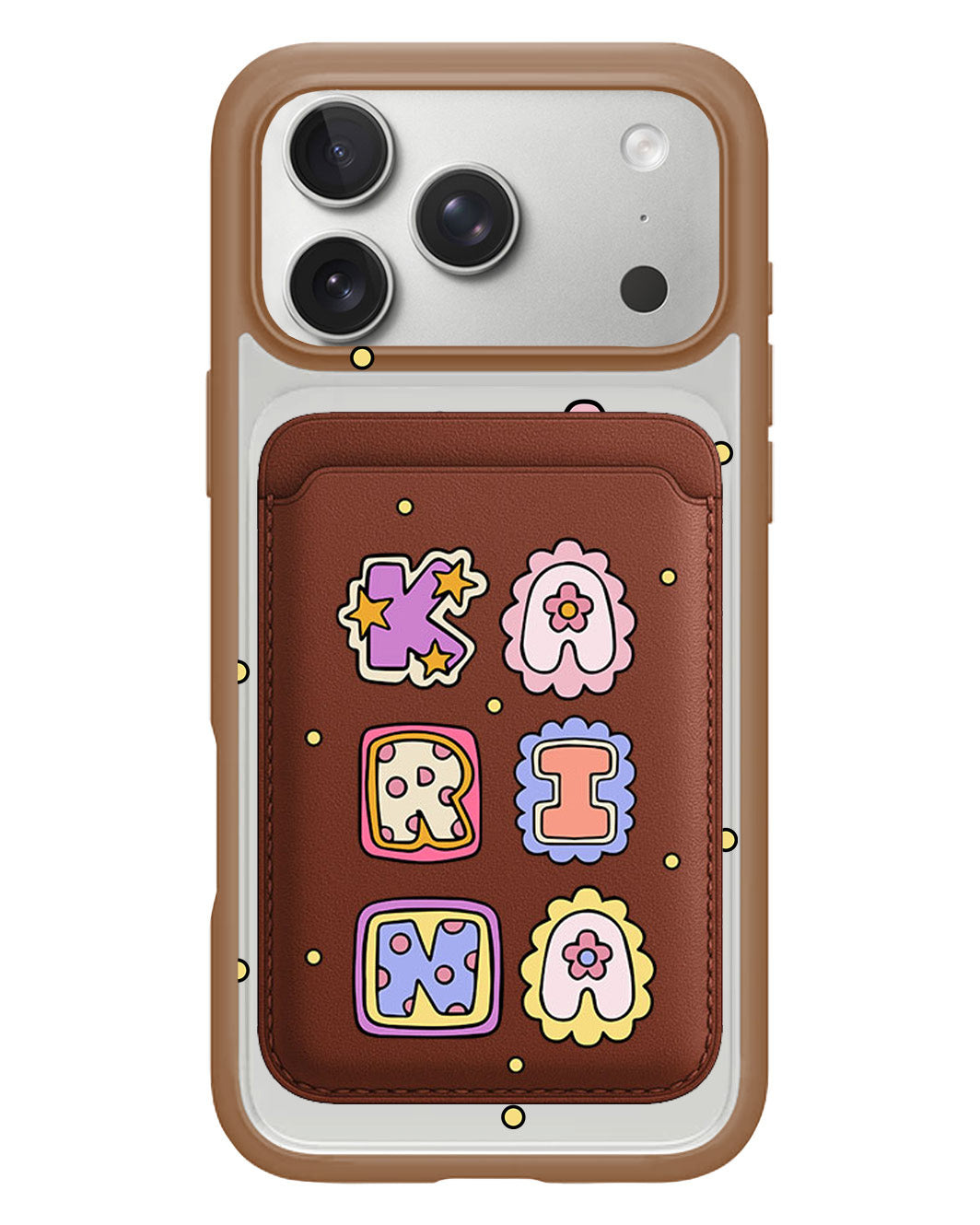 iPhone Magnetic Wallet Case - Adorable Monogram 2.0
