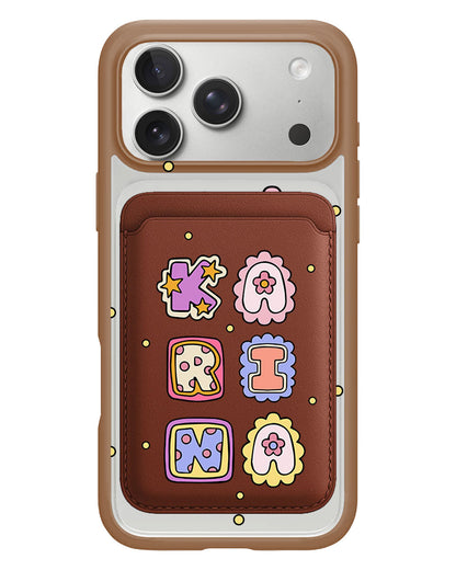 iPhone Magnetic Wallet Case - Adorable Monogram 2.0
