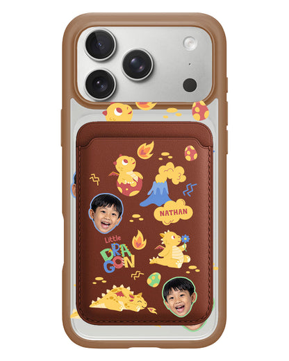 iPhone Magnetic Wallet Case - Face Grid Little Dragon