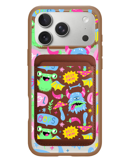 iPhone Magnetic Wallet Case - Monster Say Keep Going