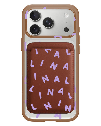iPhone Magnetic Wallet Case - Monogram 2.0 Ungu