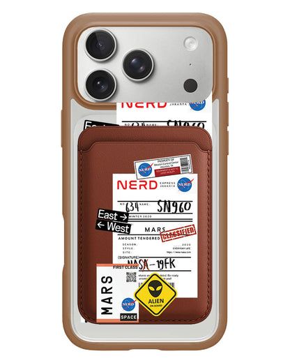 iPhone Magnetic Wallet Case - Ticket to Mars