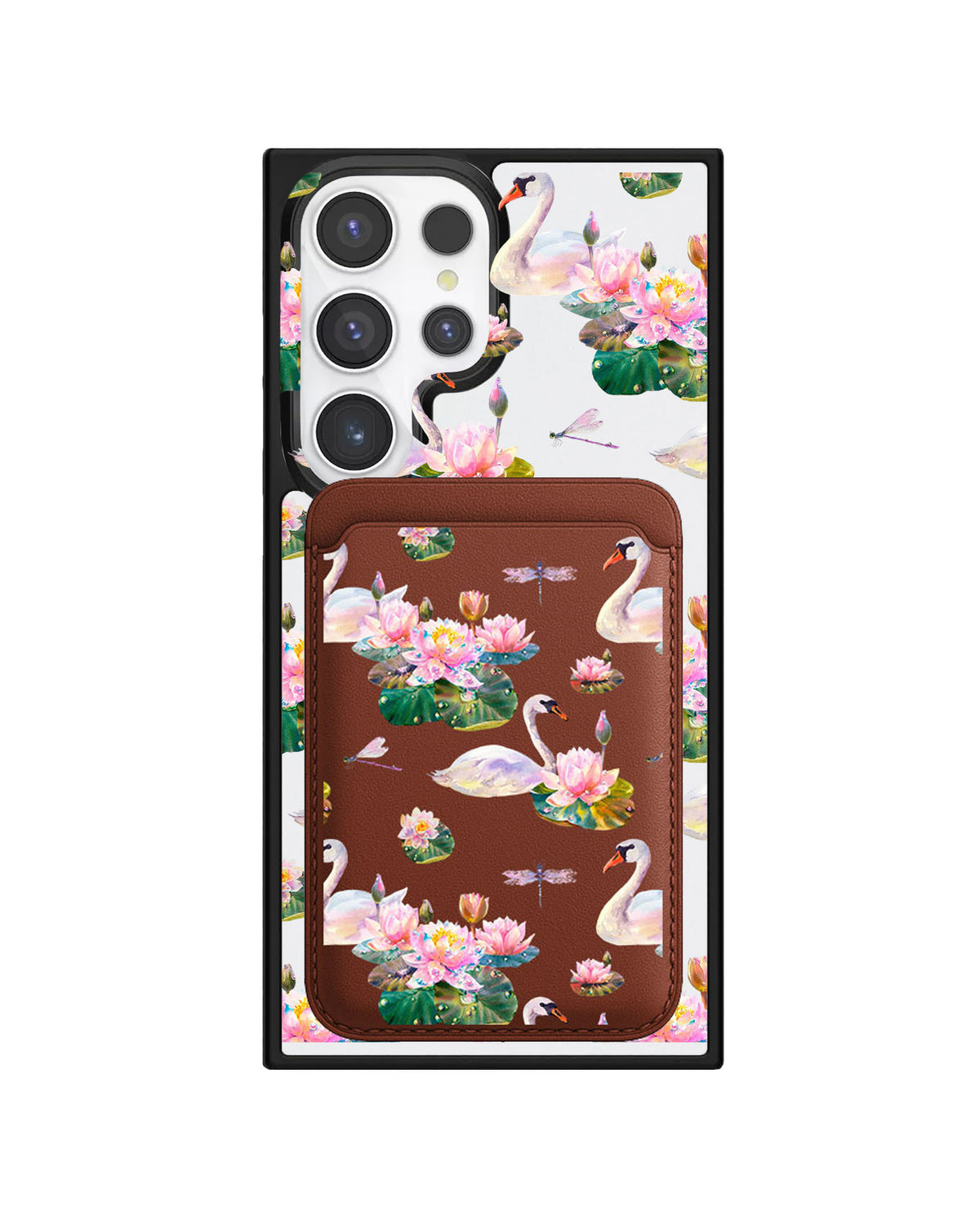 Android Magnetic Wallet Case - Swan