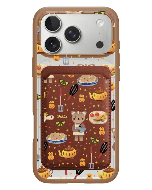 iPhone Magnetic Wallet Case - Cooking Cat