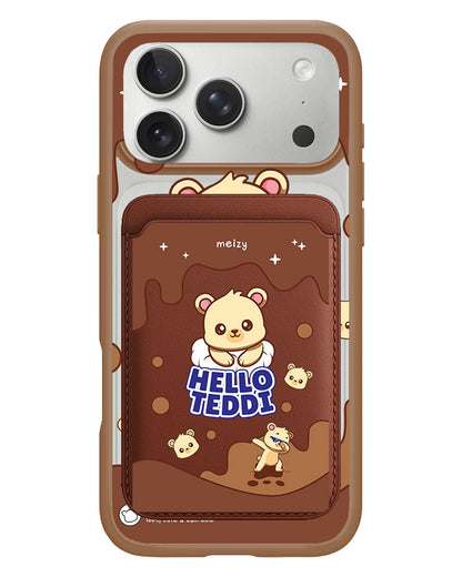 iPhone Magnetic Wallet Case - Hello Teddy 1.0