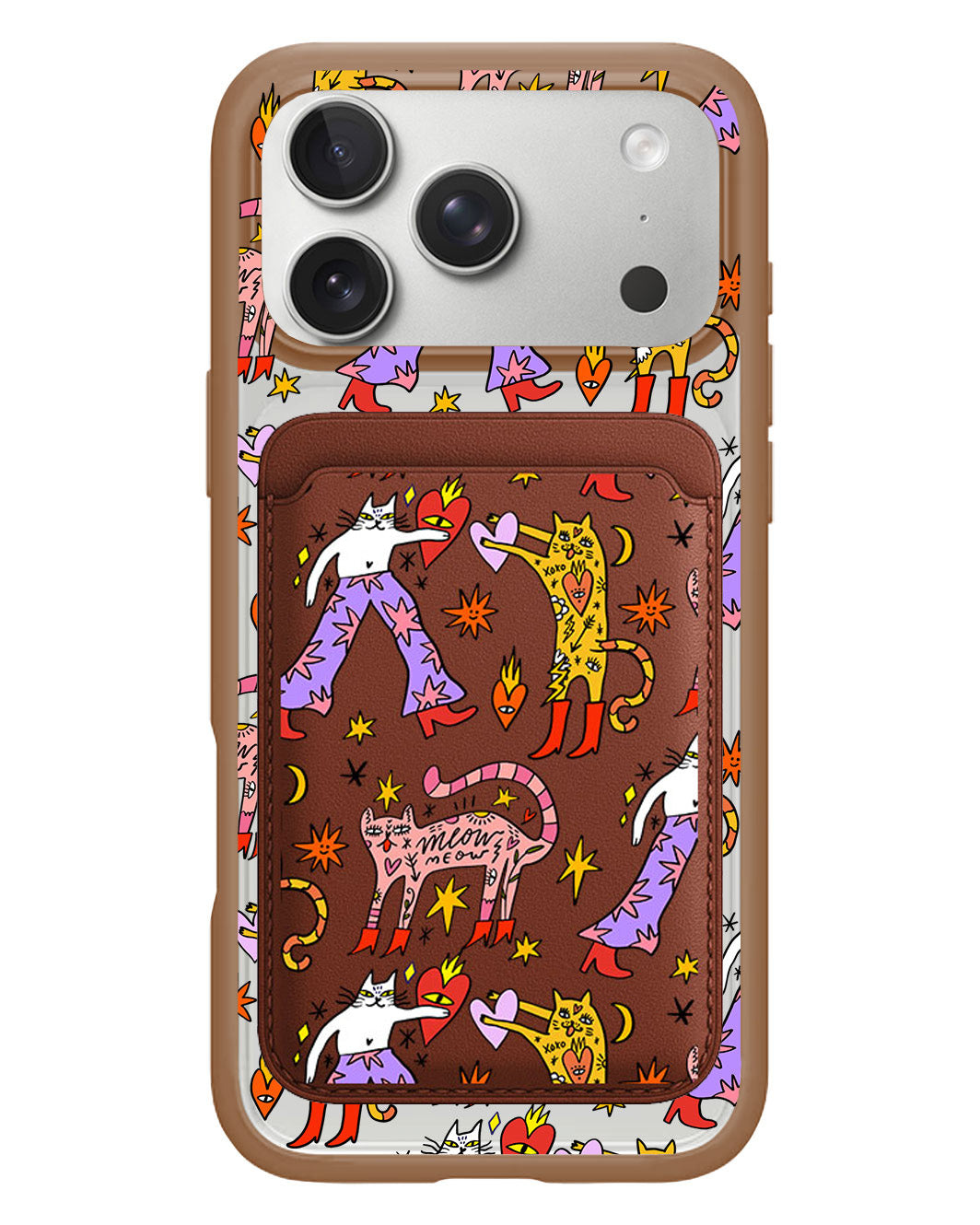 iPhone Magnetic Wallet Case - Meow