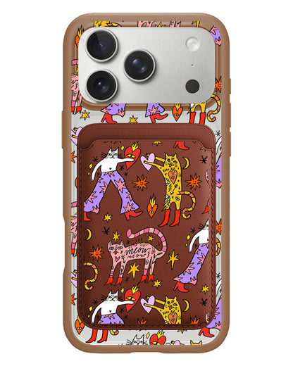 iPhone Magnetic Wallet Case - Meow