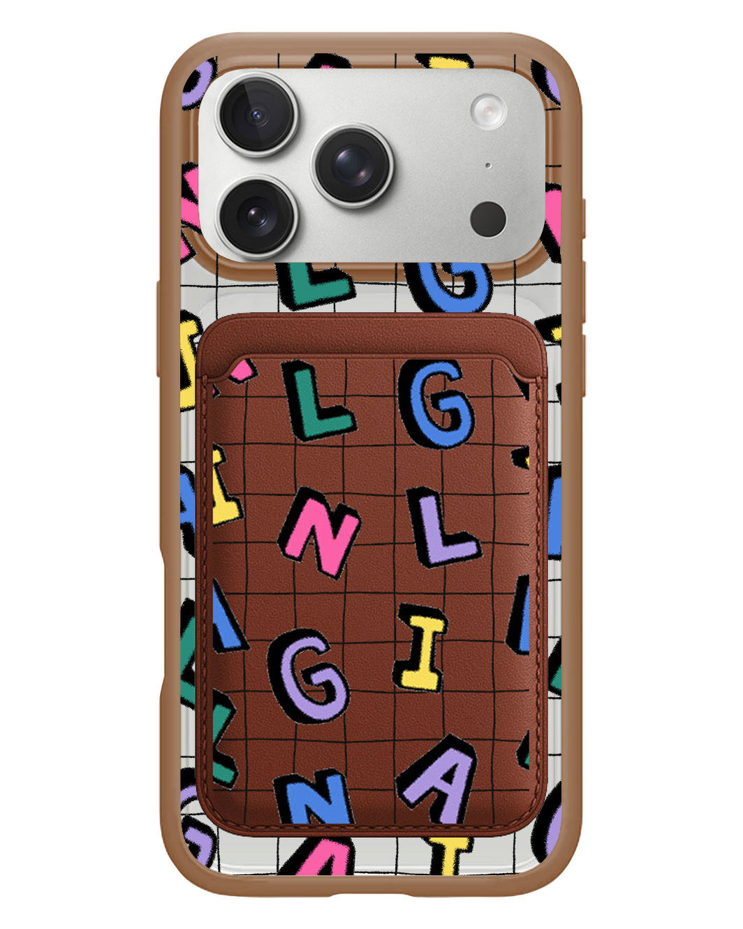 iPhone Magnetic Wallet Case - Playful Monogram 2.0