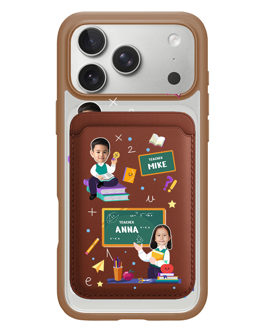 iPhone Magnetic Wallet Case - Face Grid Dream Teacher