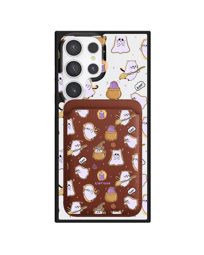 Android Magnetic Wallet Case - Spooky Cat