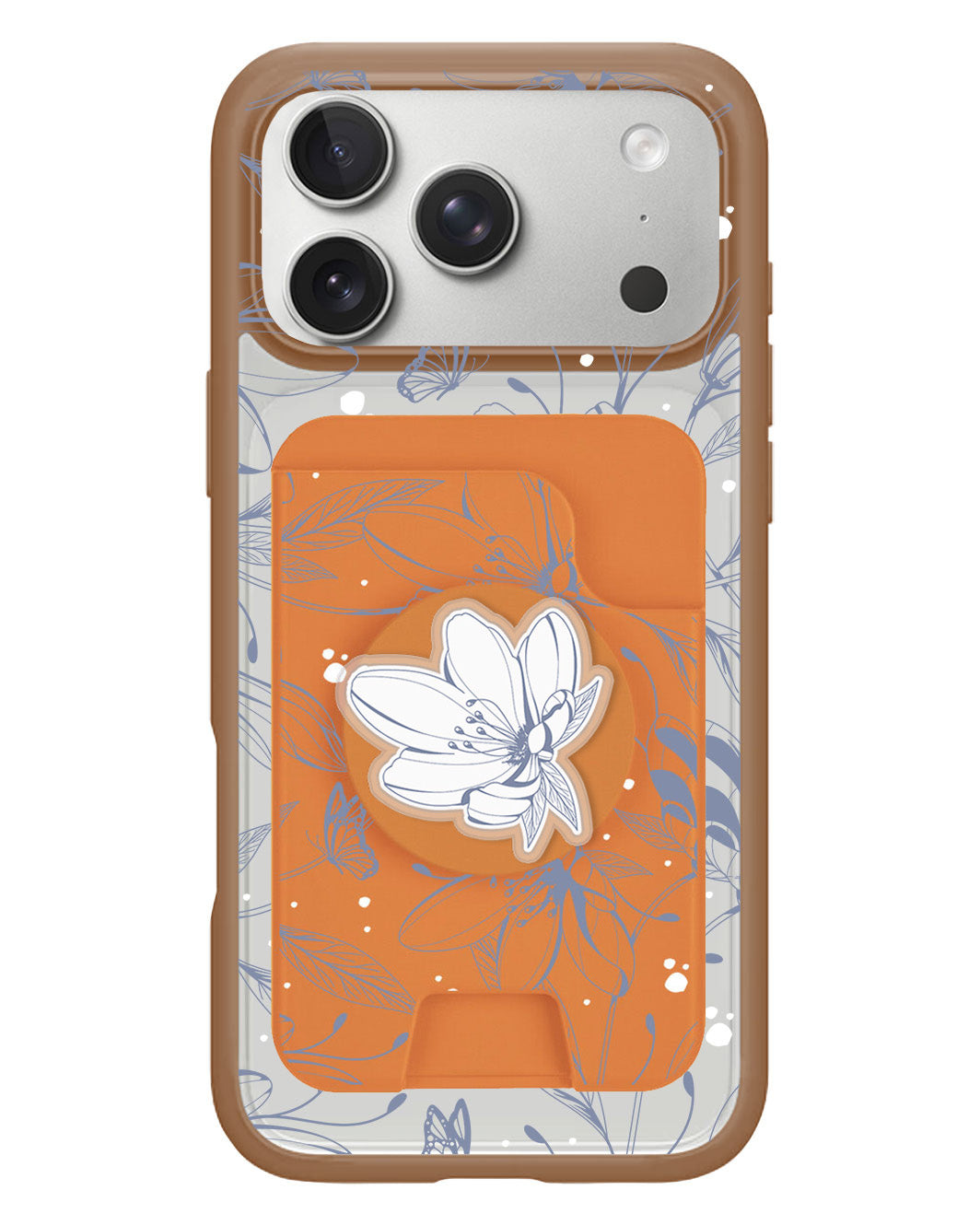 iPhone Magpop Wallet - Sketchy Flower & Butterfly 2.0