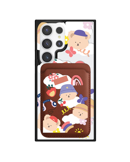 Android Magnetic Wallet Case - Bear In Style