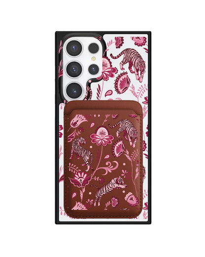 Android Magnetic Wallet Case - Tiger & Floral 2.0