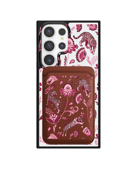 Android Magnetic Wallet Case - Tiger & Floral 2.0