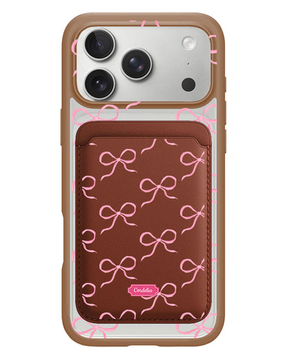iPhone Magnetic Wallet Case - Coquette Pink Bow