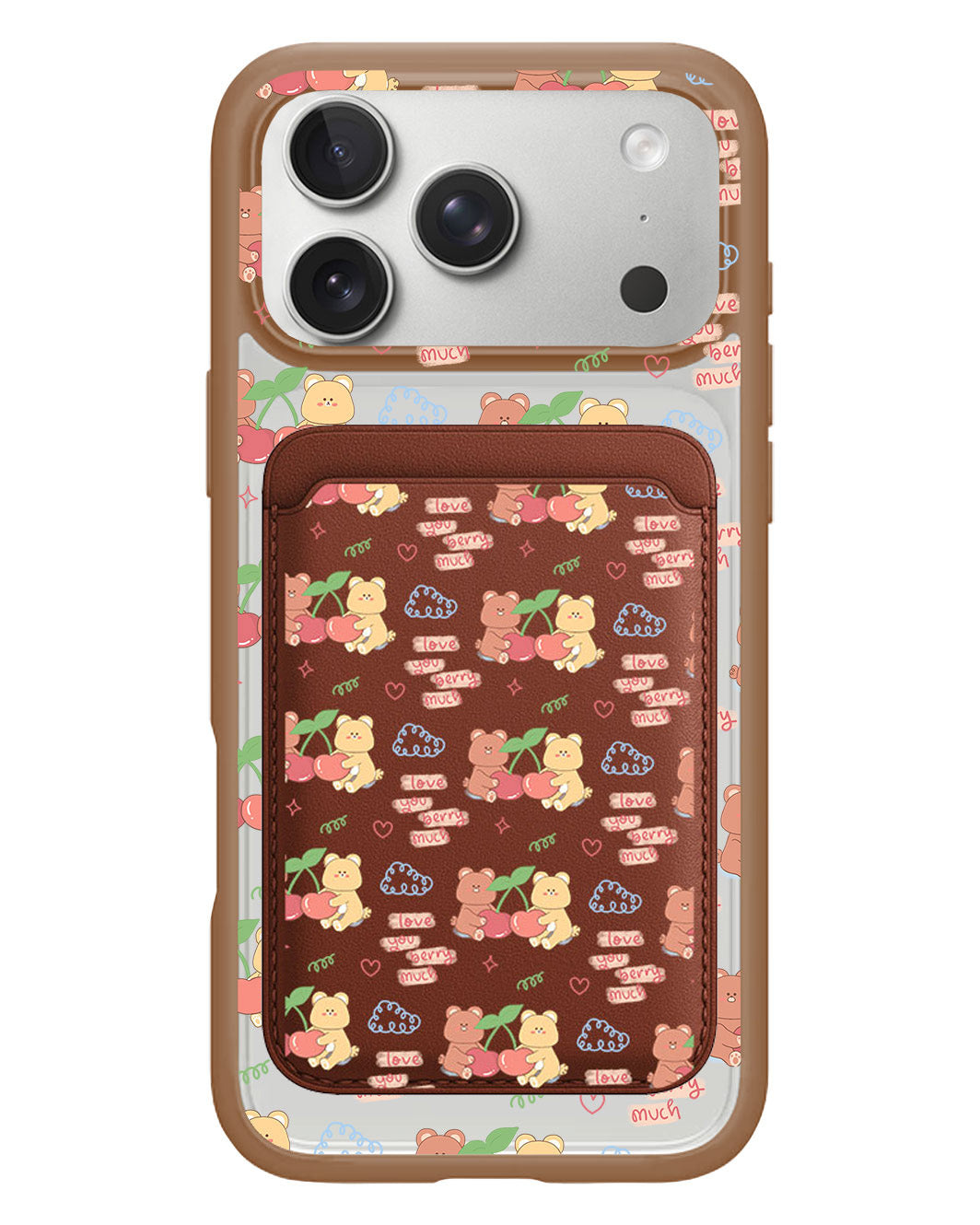 iPhone Magnetic Wallet Case - Cherry Bear