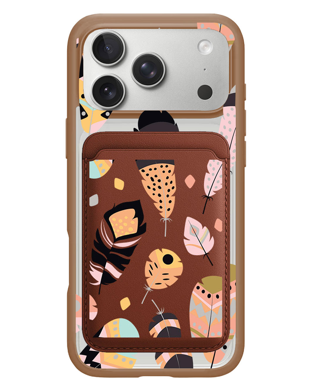 iPhone Magnetic Wallet Case - Feathers