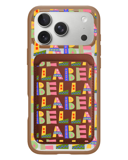 iPhone Magnetic Wallet Case - Playful Monogram 5.0