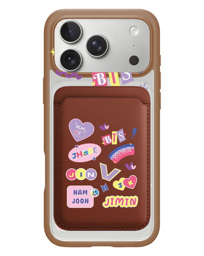 iPhone Magnetic Wallet Case - BTS Members