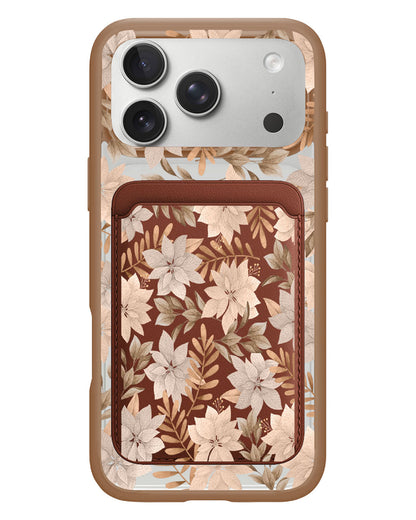 iPhone Magnetic Wallet Case - Rustic Lily