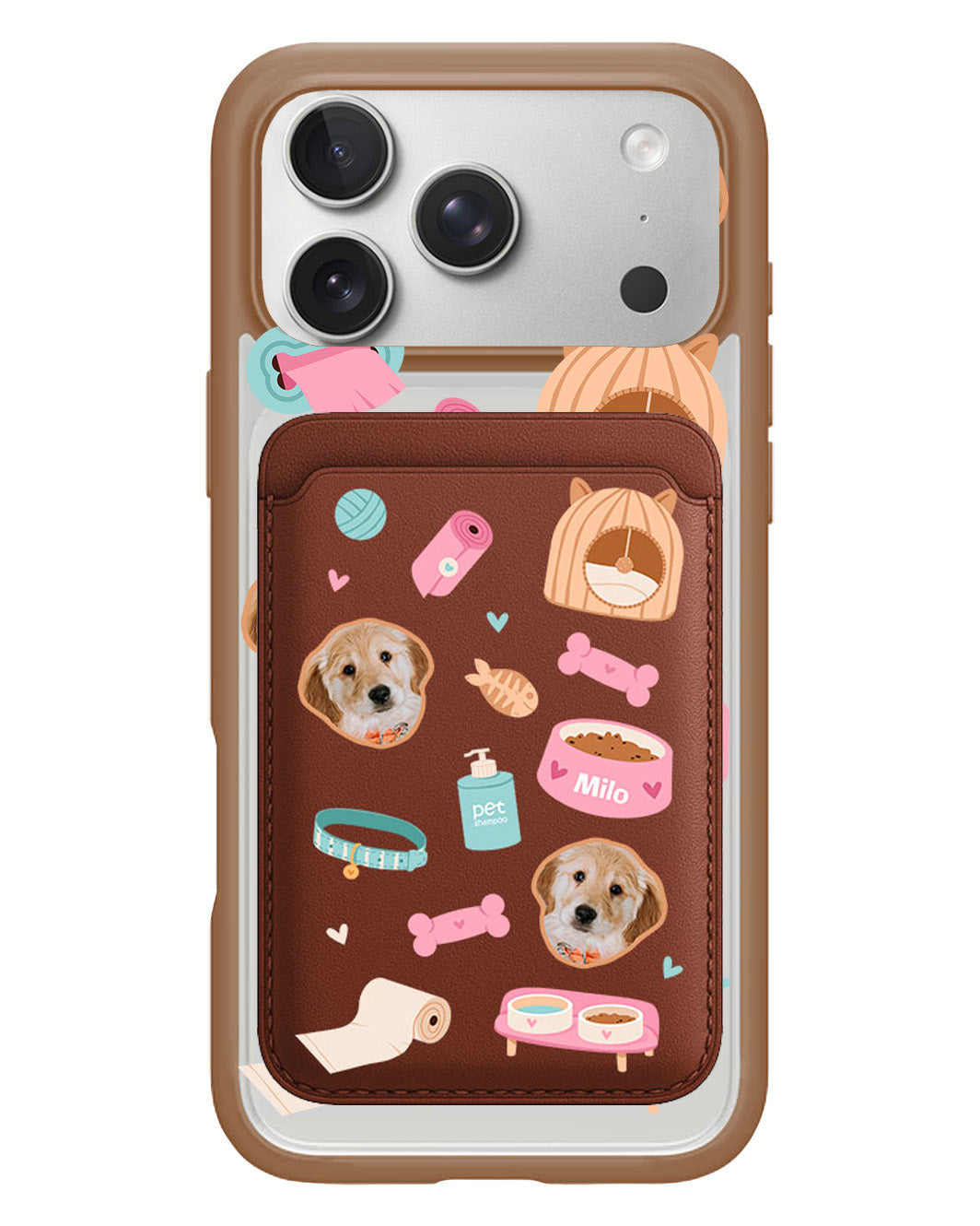 iPhone Magnetic Wallet Case - Pet Grid Puppy Life