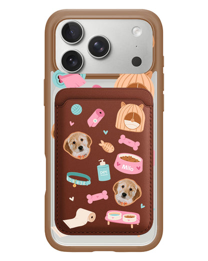 iPhone Magnetic Wallet Case - Pet Grid Puppy Life