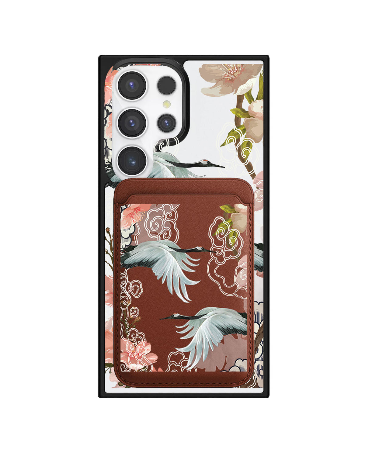 Android Magnetic Wallet Case - Oil Painting Birds