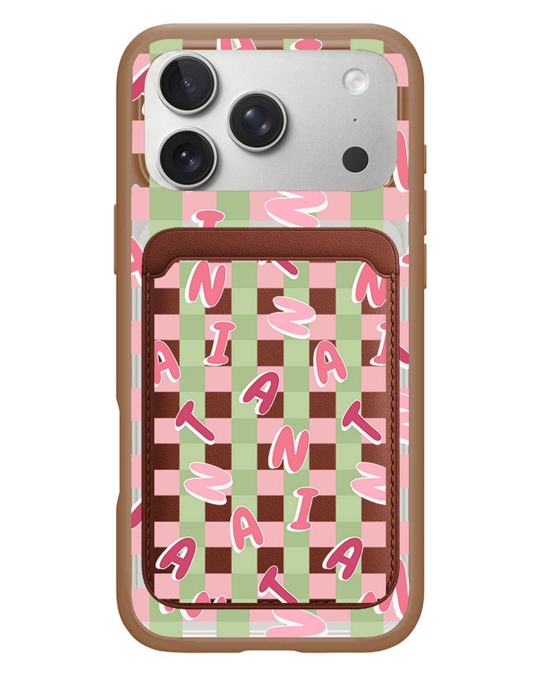 iPhone Magnetic Wallet Case - Checkered Monogram 4.0