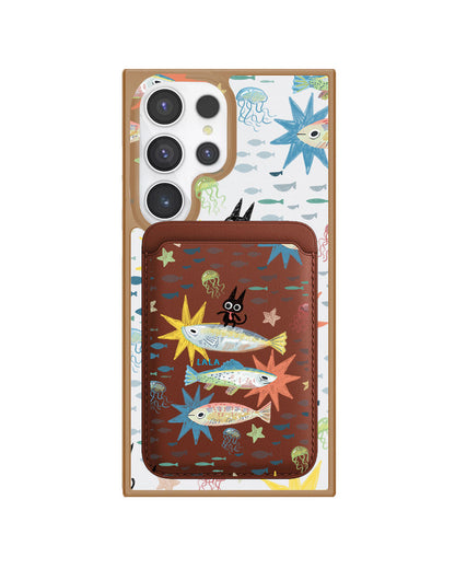 Android Magnetic Wallet Case - The Fish Surfer