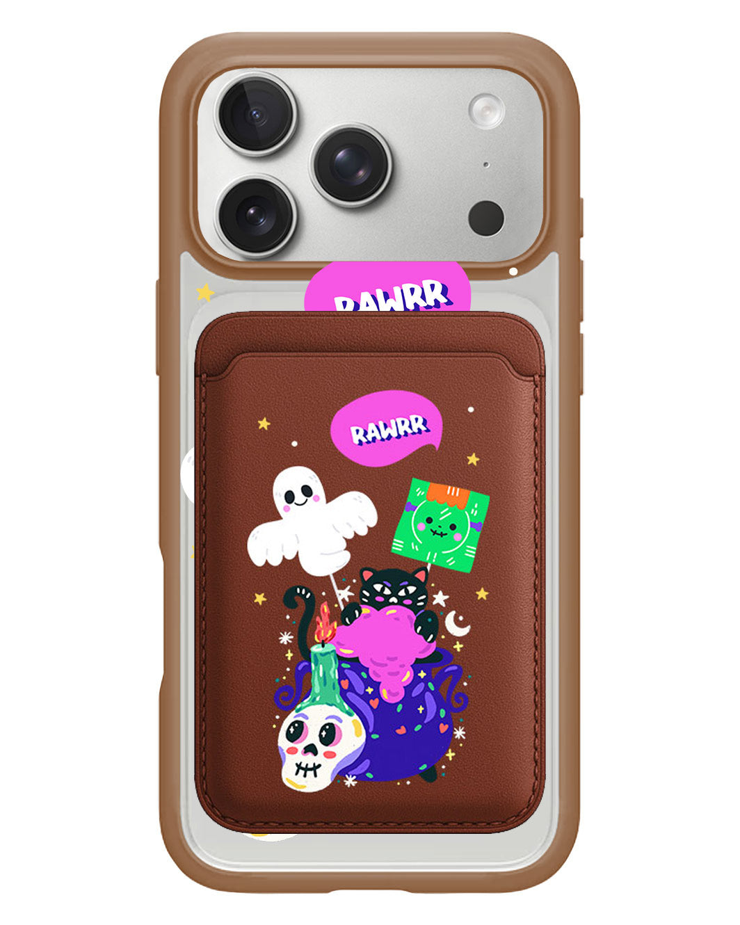 iPhone Magnetic Wallet Case - Cat Monster