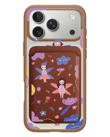 iPhone Magnetic Wallet Case - Fairy Pattern