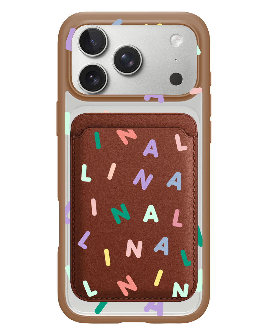iPhone Magnetic Wallet Case - Monogram 2.0 Rainbow